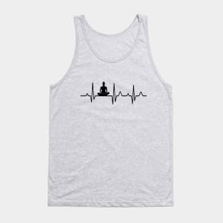 yoga poses, heart rate meditation namaste Tank Top